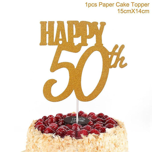happy 50th cake topper