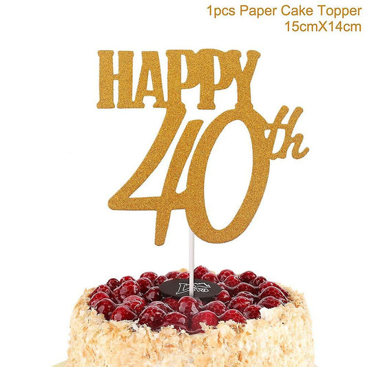 happy 40th cake topper