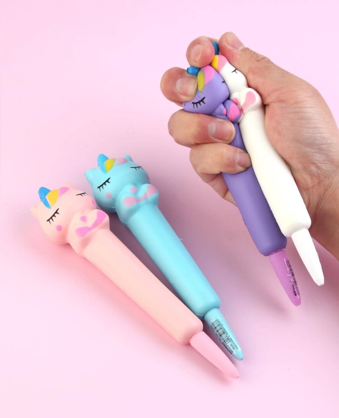 Unicorn Squishy Pen 3 Pc assorted