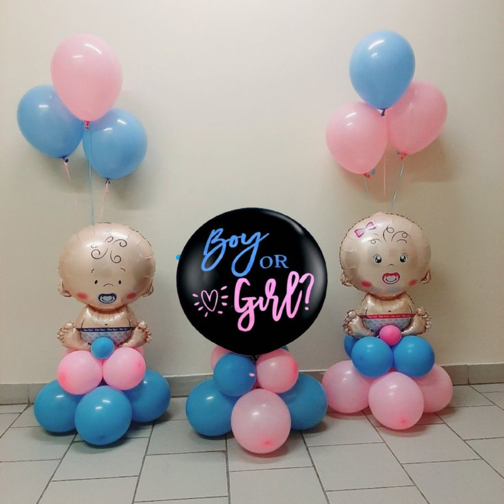 Gender reveal set up