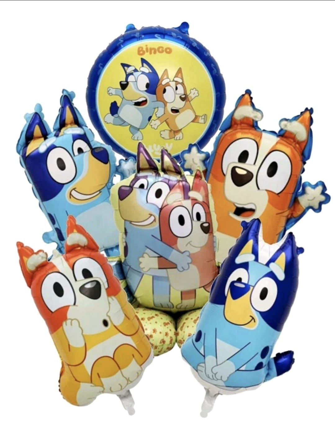 Bluey bingo foil balloons Non inflated