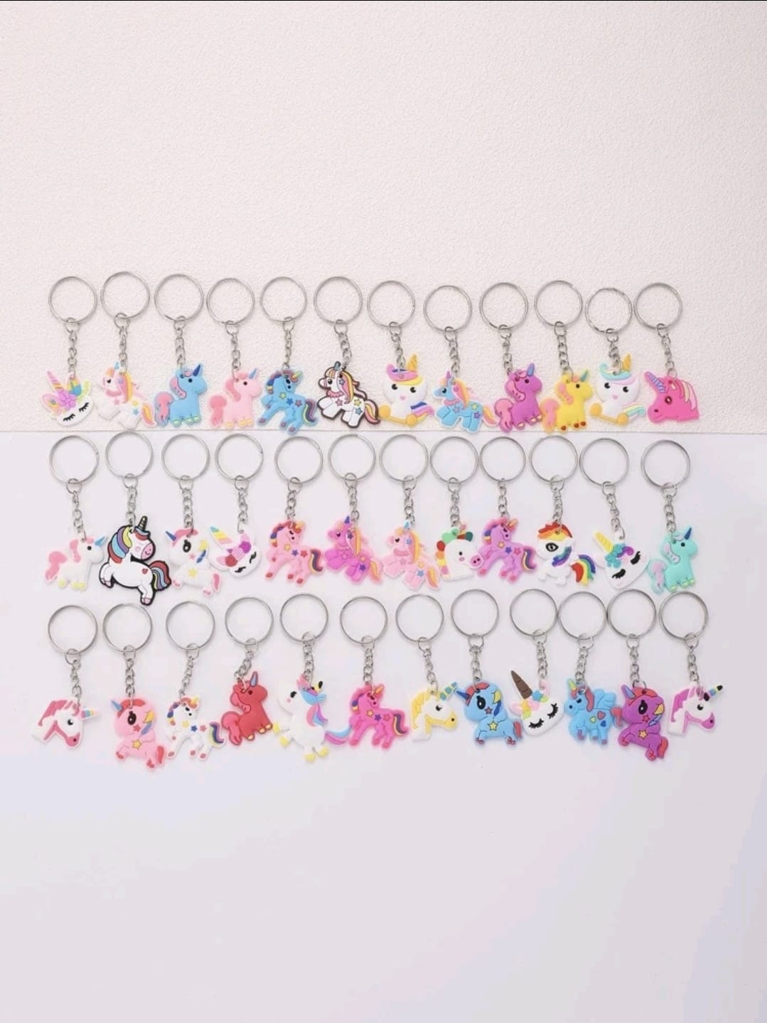 36 pcs unicorn key chain
