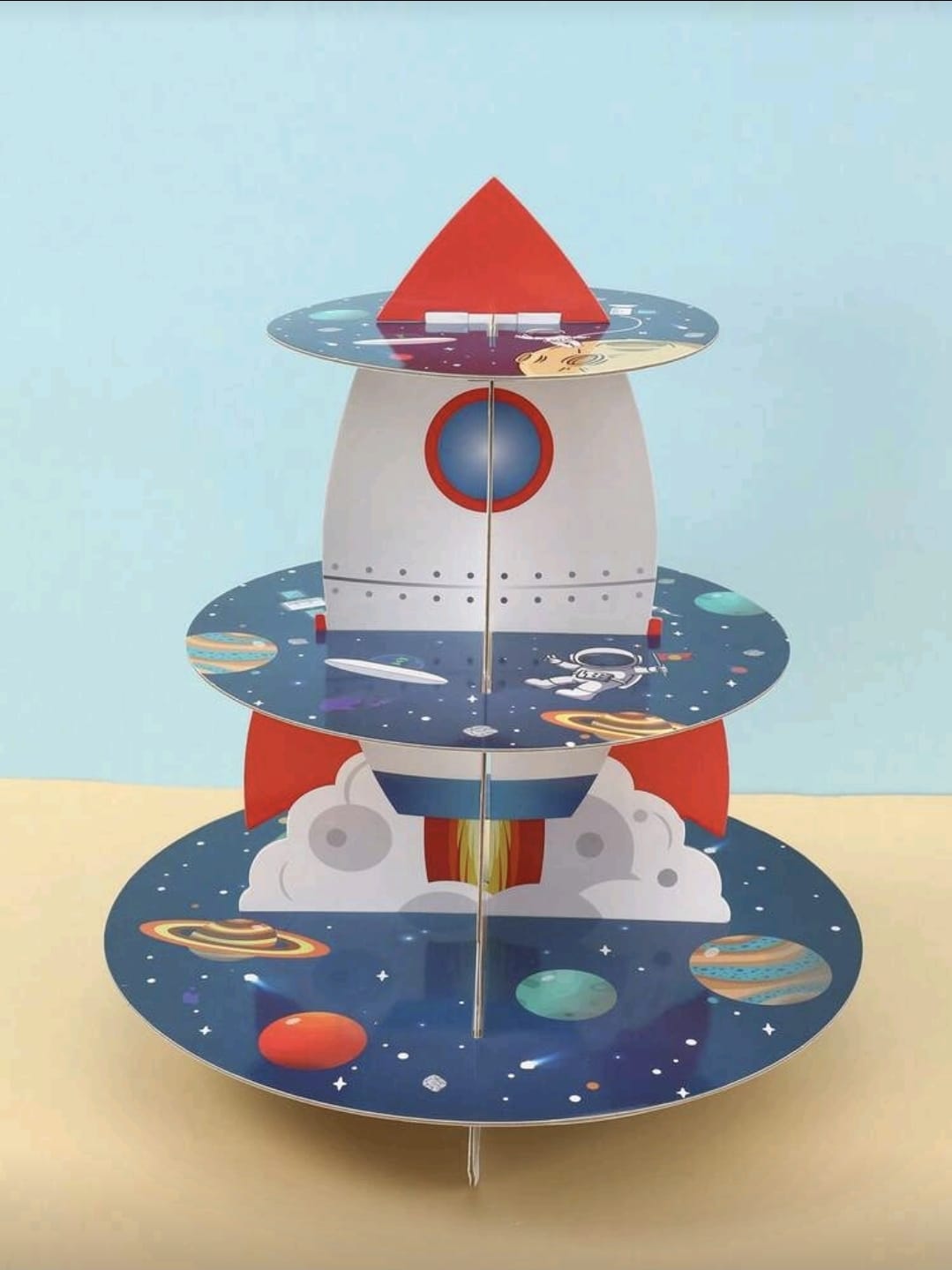 1 Space Rocket Theme Cupcake Stand