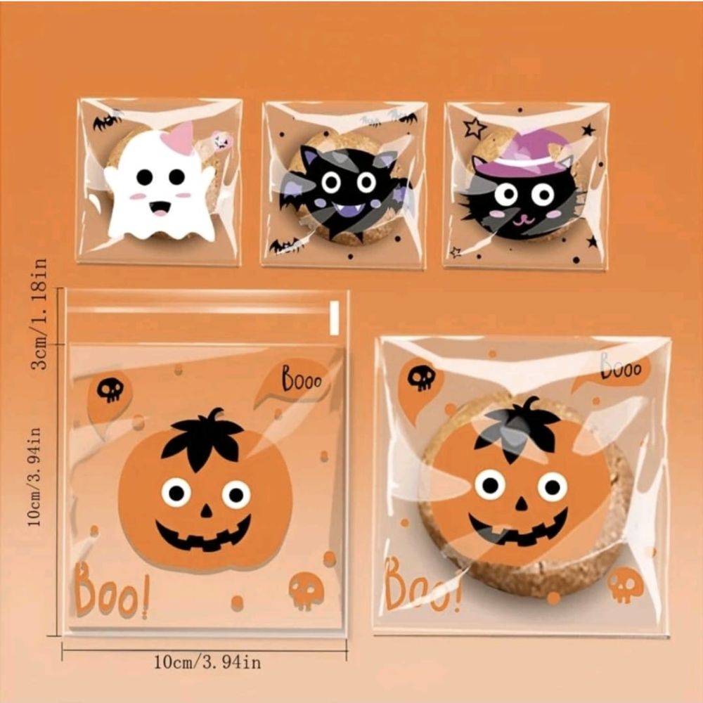50 Pcs Assorted Cookies Halloween Bag