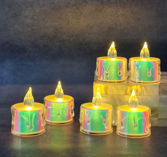 Holographic Decorative Smokeless Led Mini Candles