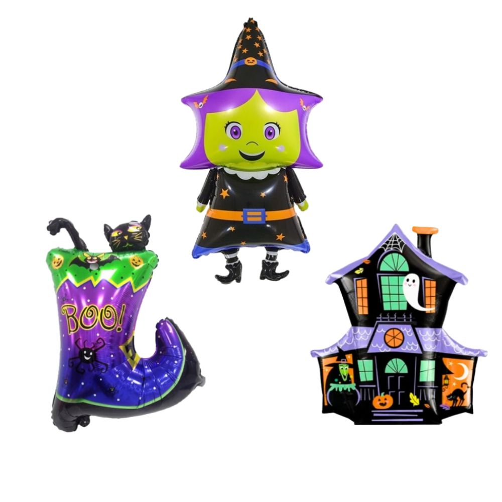 Witch Helium Balloon Bunch