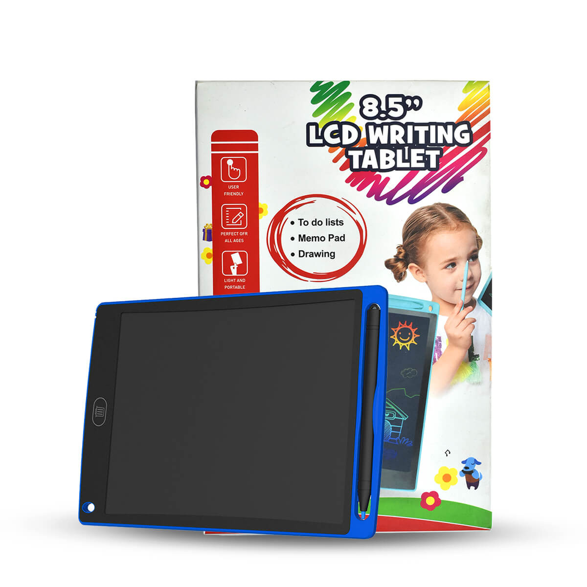 8.5 inches lcd writing tablet assorted color - battery included