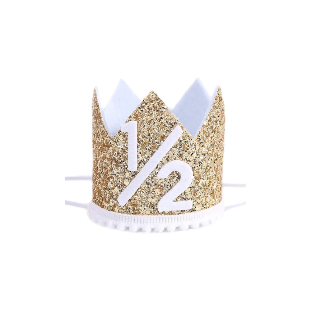 Half Birthday Party Cap Gold