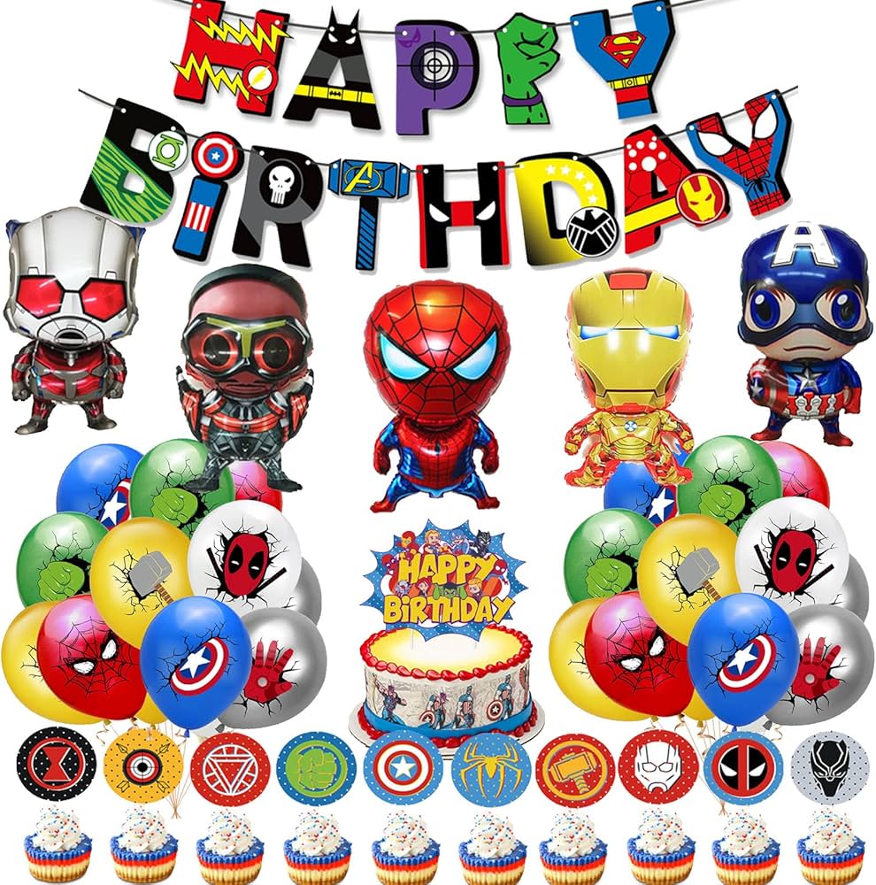 Superhero Birthday Balloon Set
