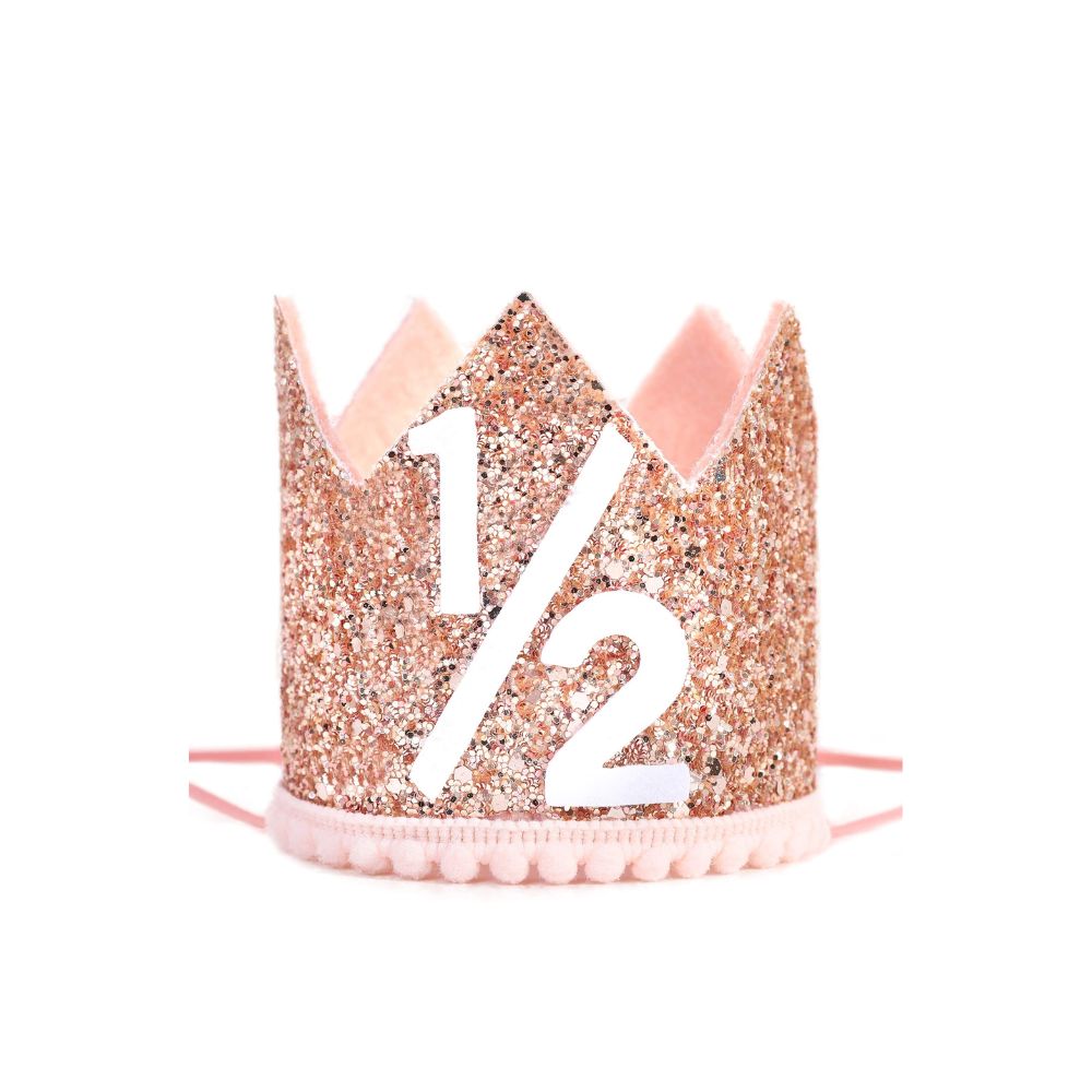 Half Birthday Party Cap Rose Gold