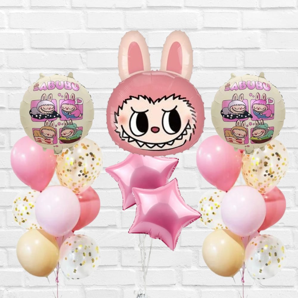 Labubu helium balloons _ 3 bunches