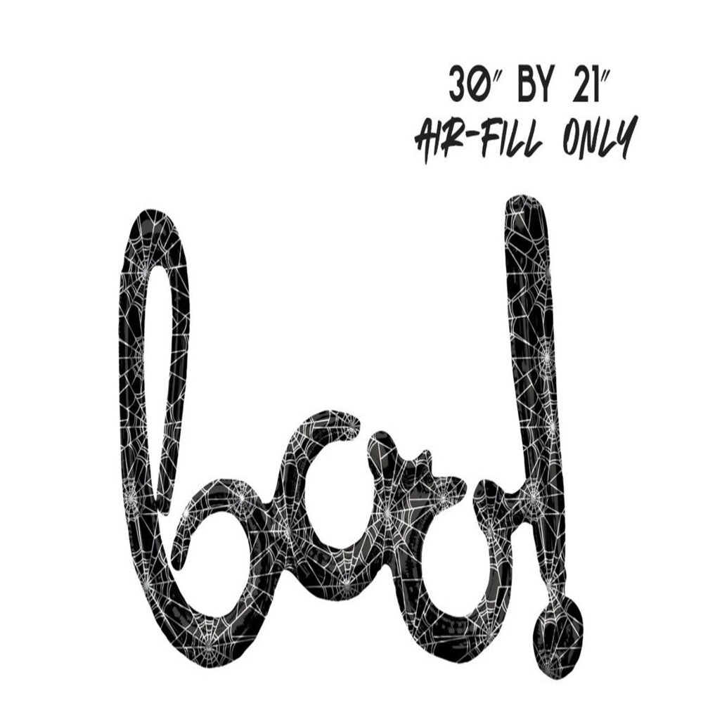 Black 'Boo!' Foil Balloon