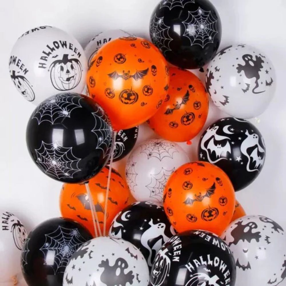 Assorted Halloween Printed Latex Balloons
