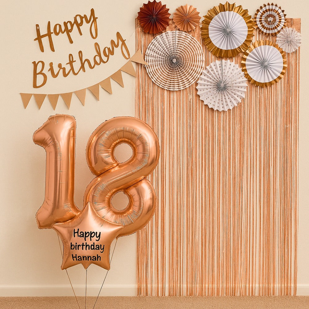 Rosegold birthday customized decoration