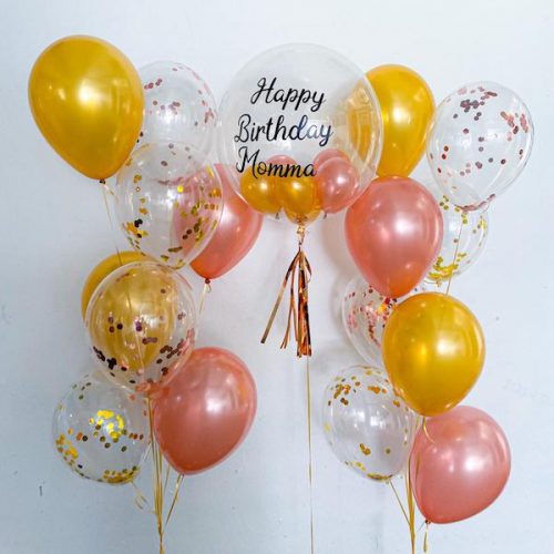 Customized Bobo Bubble Balloon Bouquet - color and message of you choice