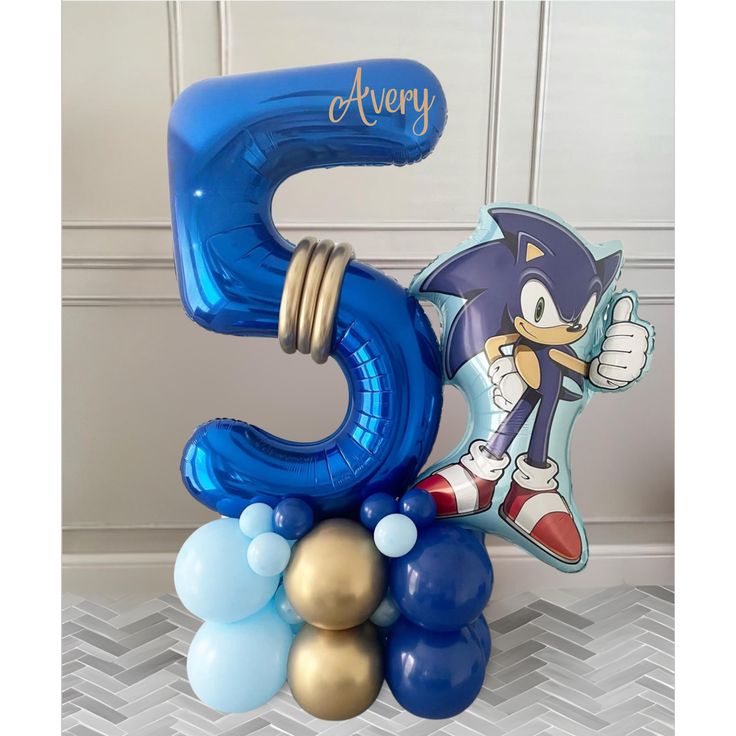 Sonic Hedgehog customized balloon - air filled