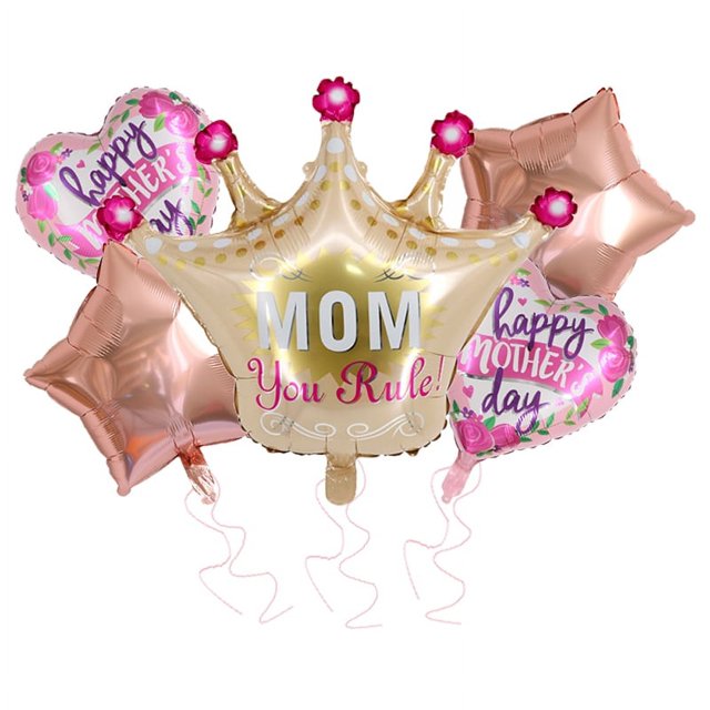 mothers day helium balloon bunch - 5pcs