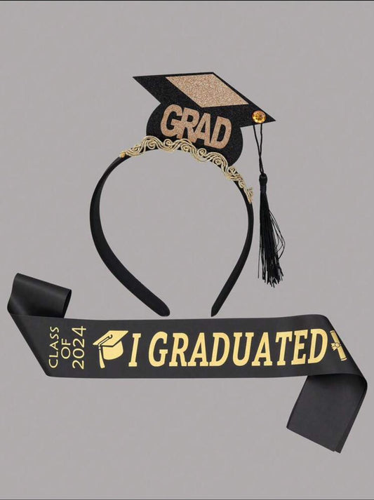 Graduation headband and sash