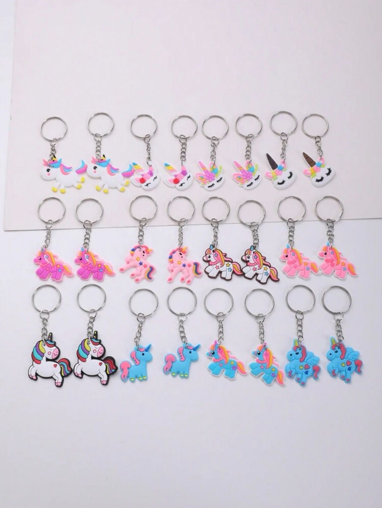 24 pcs unicorn key chain