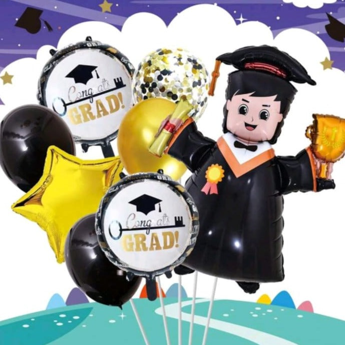 boy graduation helium bunch