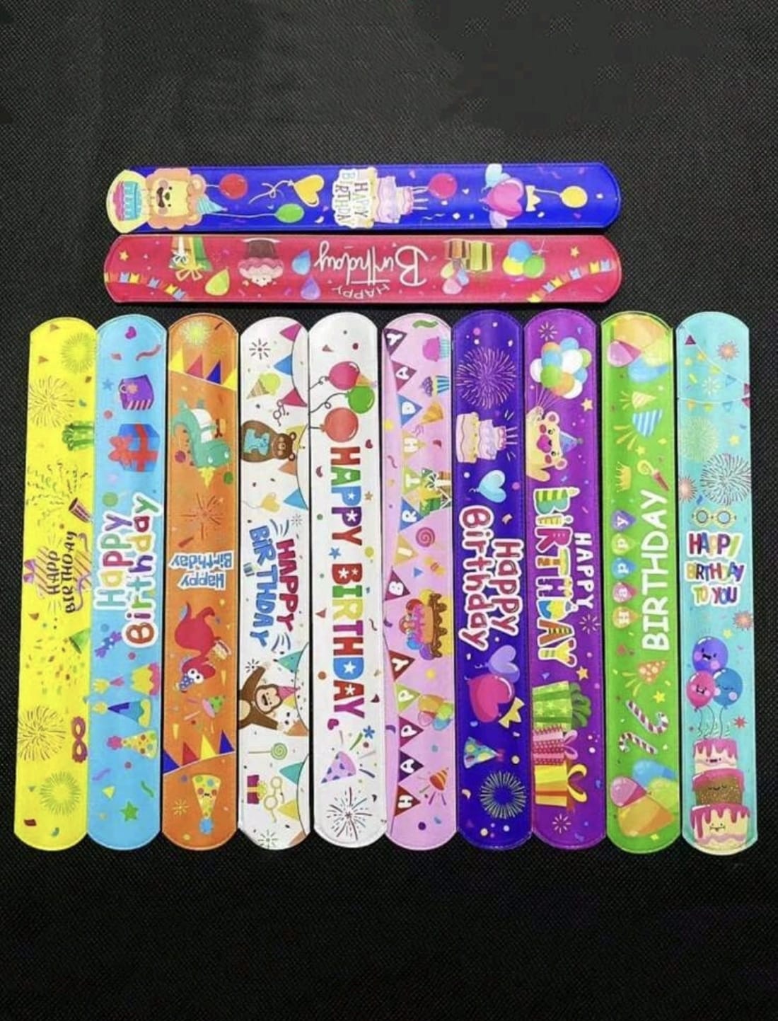 12 pcs birthday wrist band
