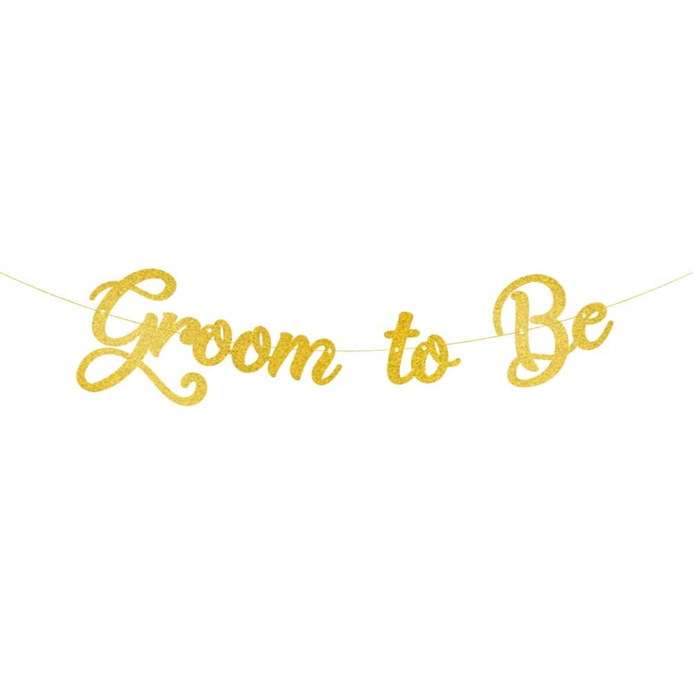 Groom to be - gold banner