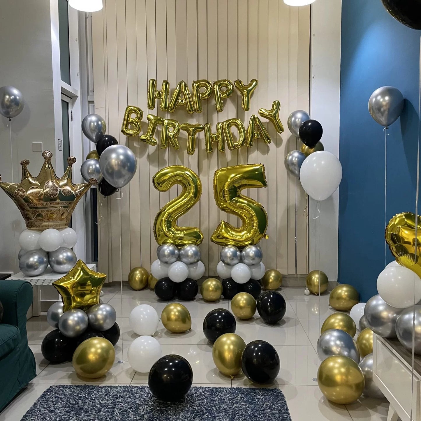 classic birthday surprise set up