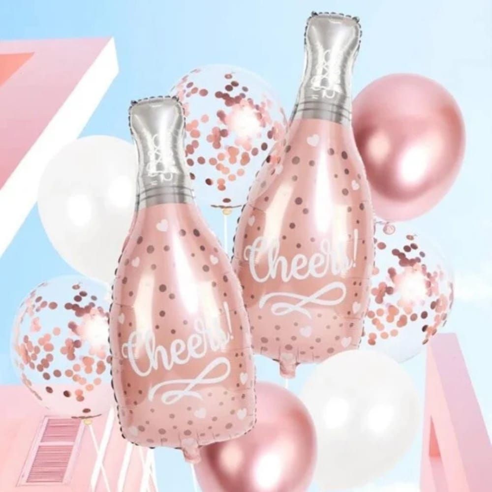 Cheers foil with 7 latex balloons Helium