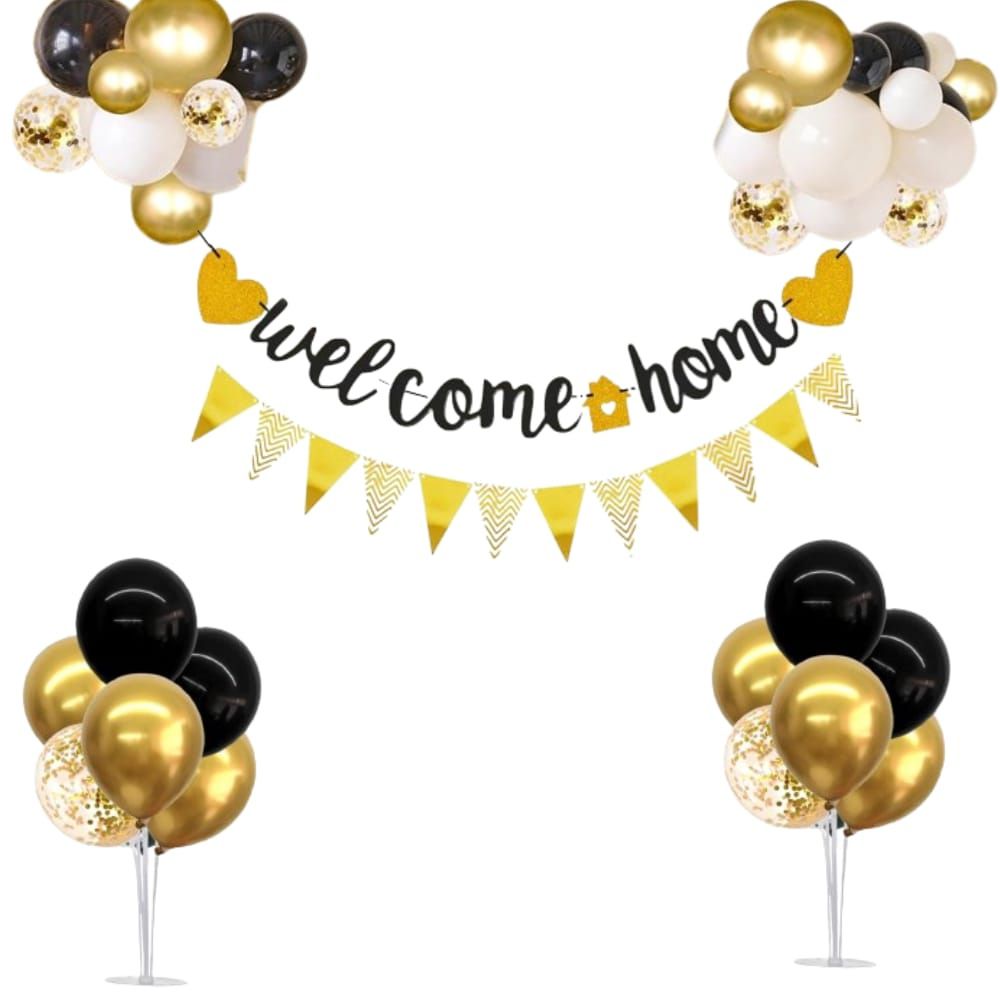 Welcome Home gold and black air filled and ready to use