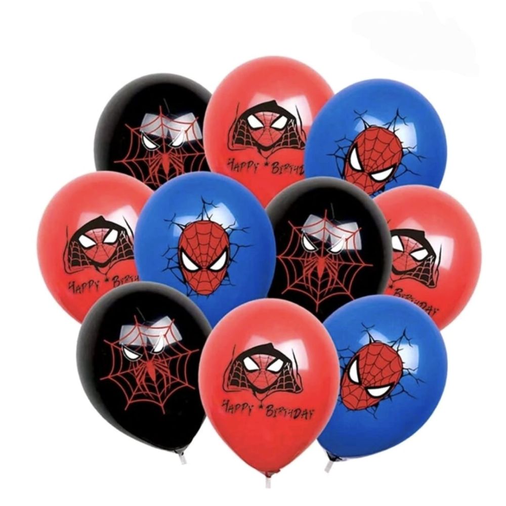 Spiderman latex balloon 10 pcs helium filled