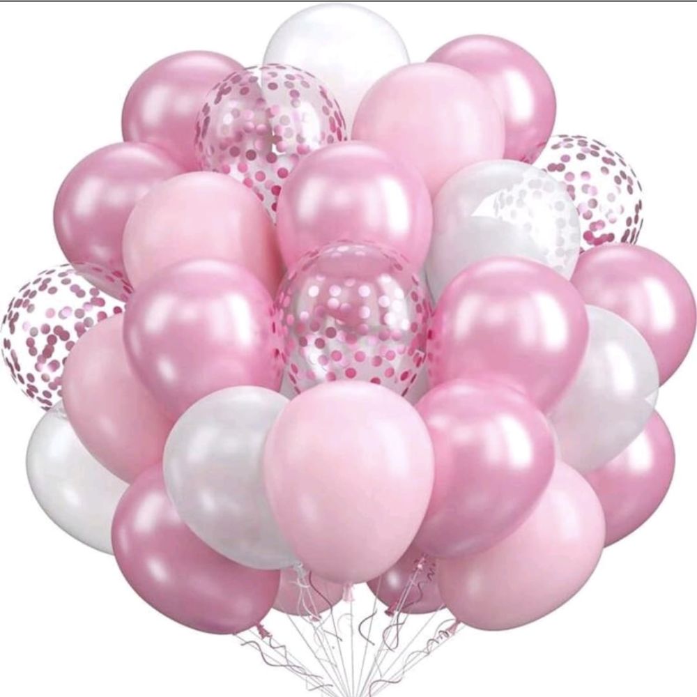 Baby pink 10pcs helium balloons