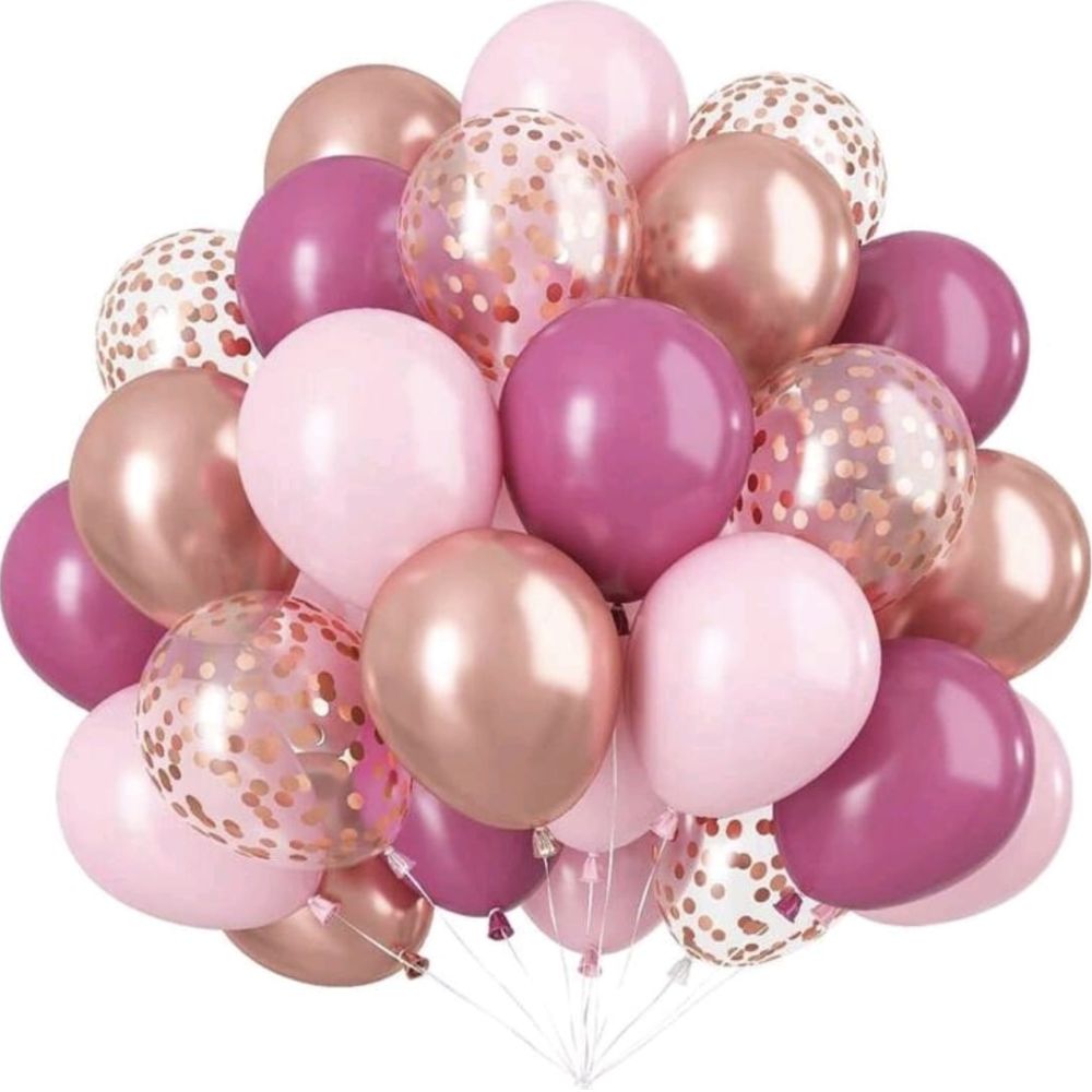 Dusty pink, rosegold 10pcs helium balloons