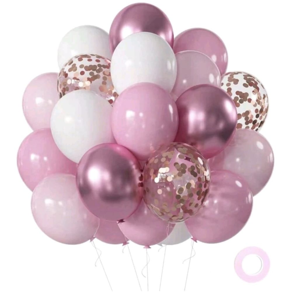 Pink rosegold 10pcs helium balloons