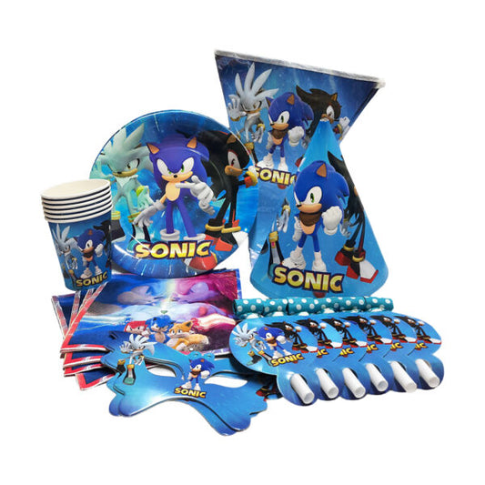 37-Pieces Sonic The Hedgehog Party Pack Disposable Tableware Sets