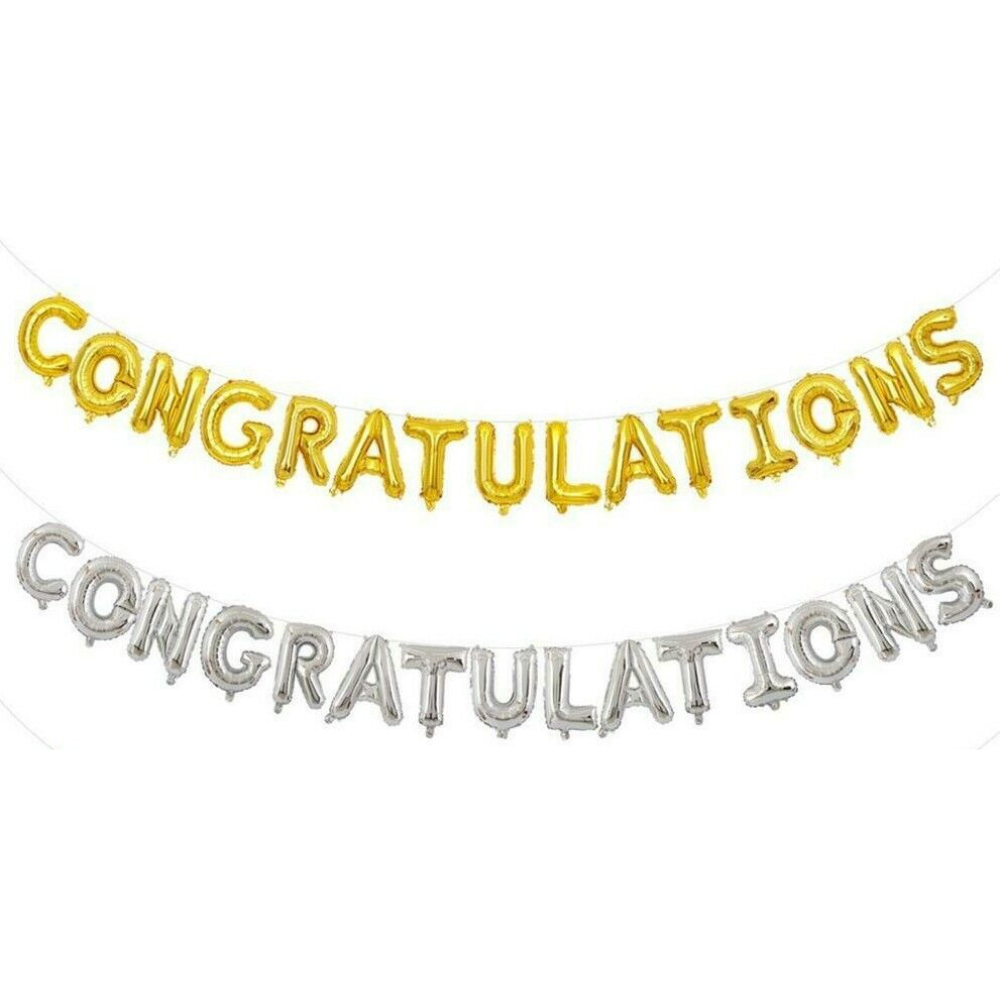 Congratulations Balloon Banner β Foil