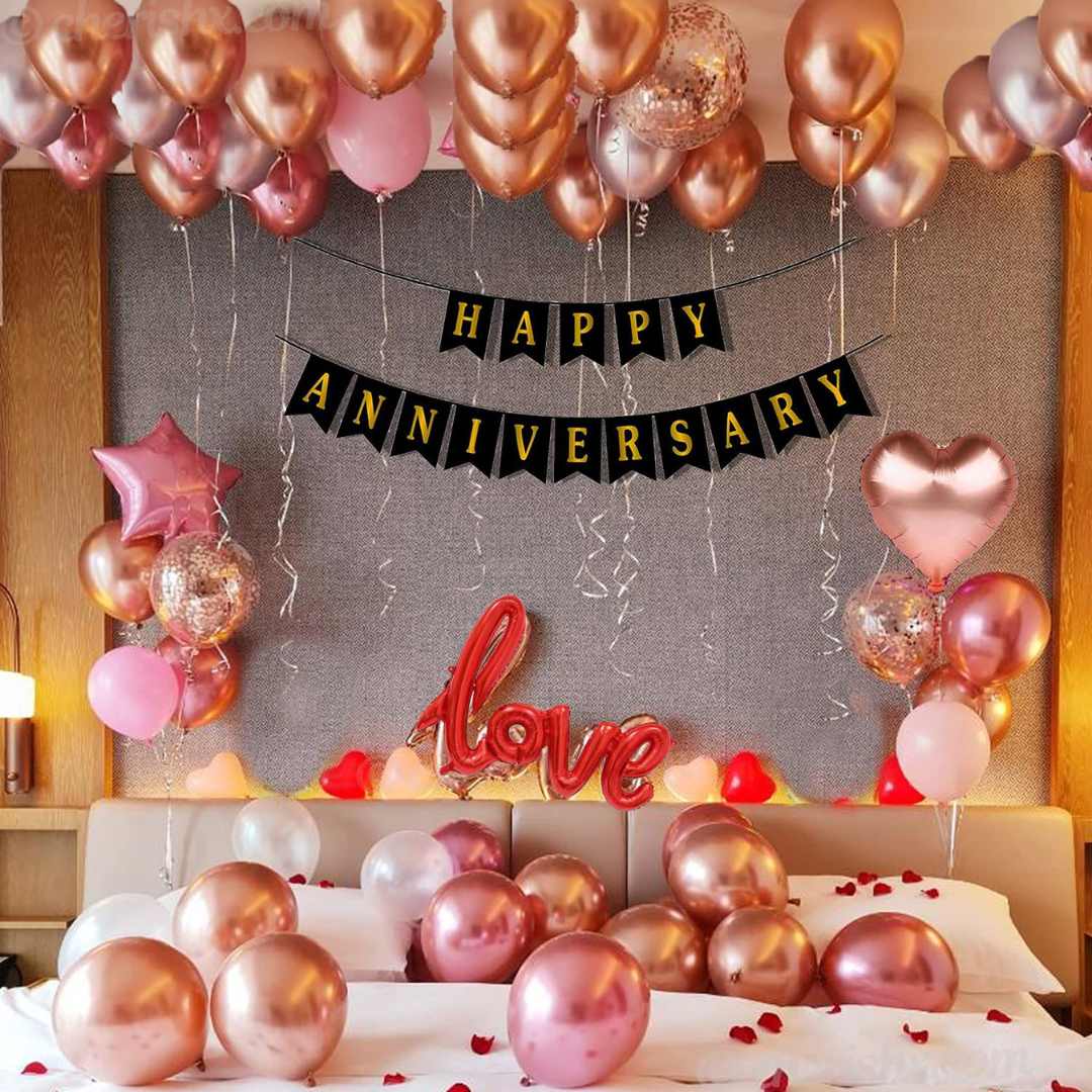 Anniversary balloon surprise decoration