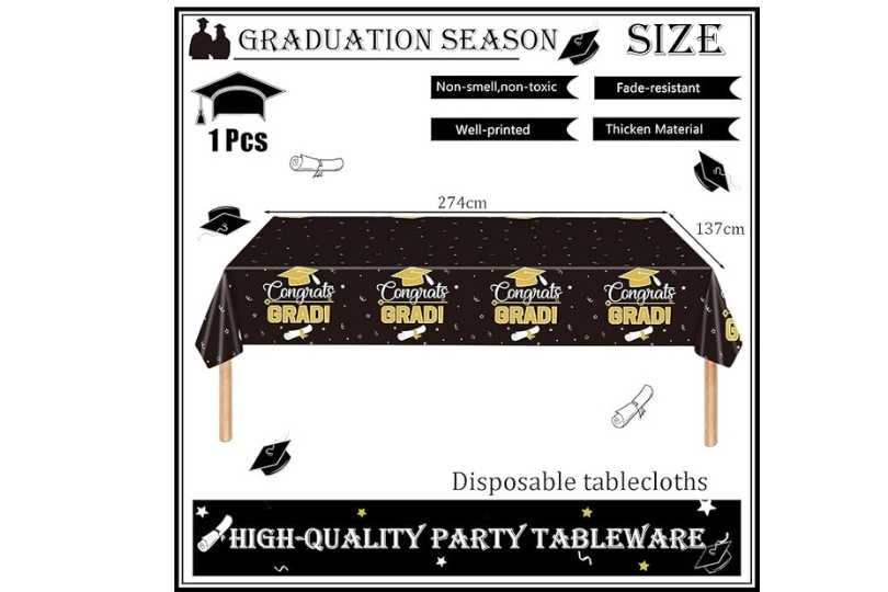 congrats graduation table cover 1 pc