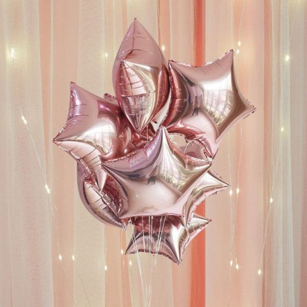Rosegold Star Foil Balloons 18 Inches