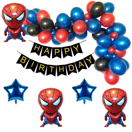spiderman birthday balloons
