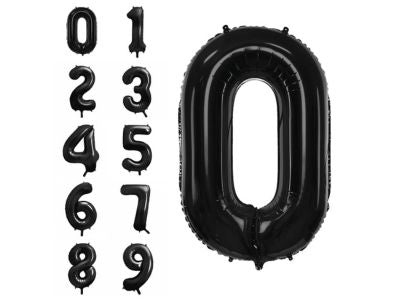 35inches black foil number balloons