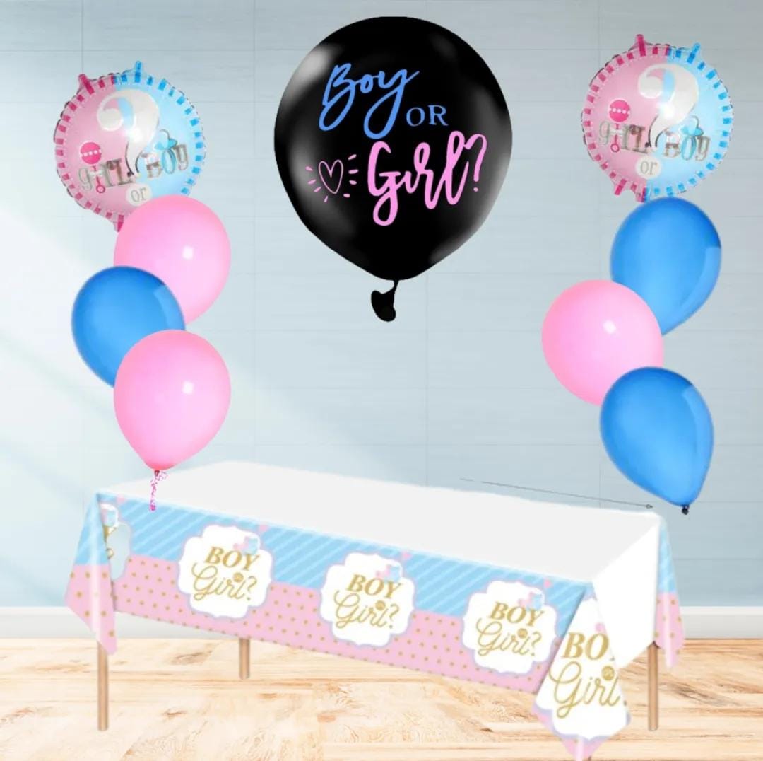 Gender Reveal Set With Table Cover