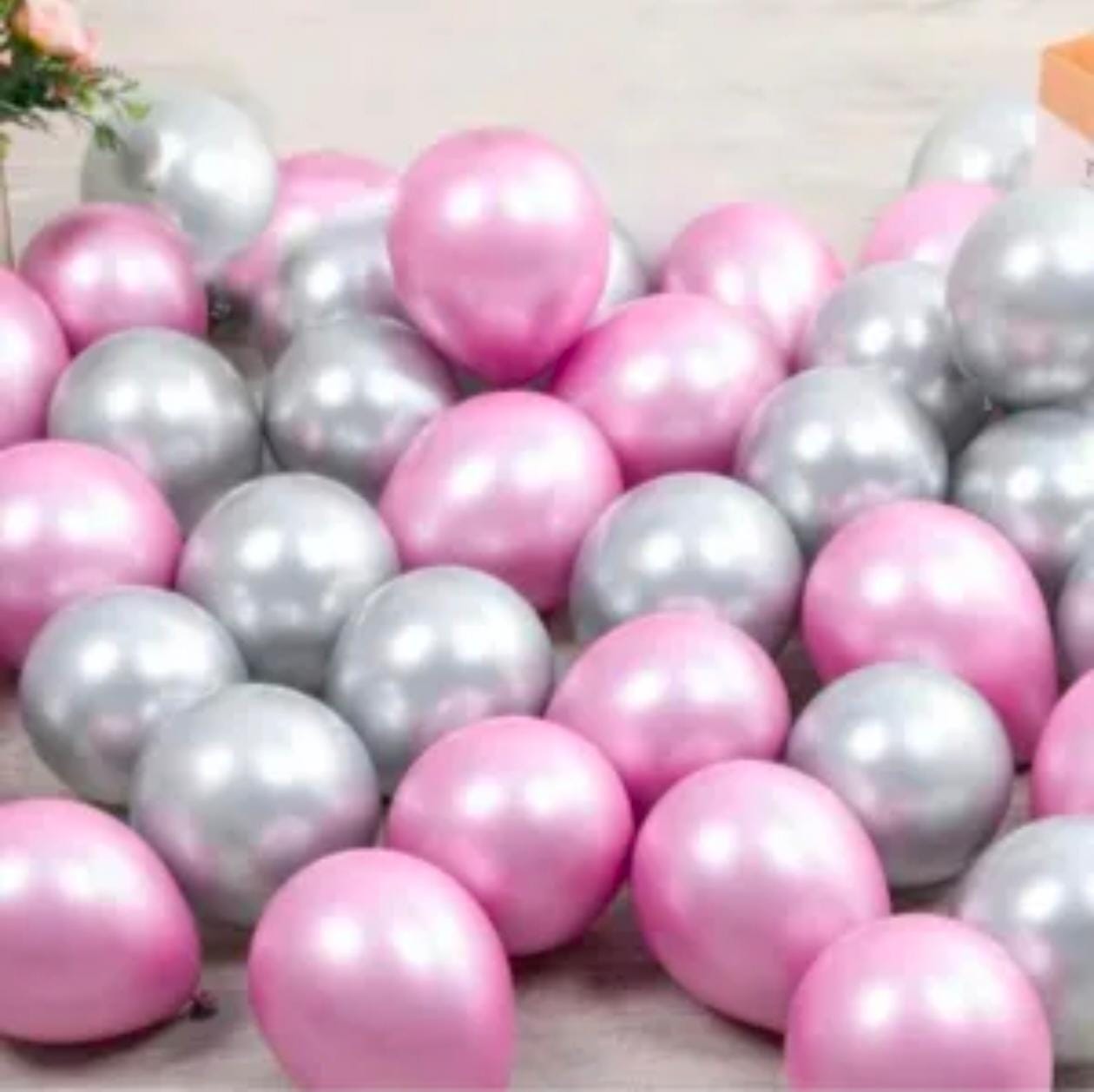 Light Pink and Silver chrome