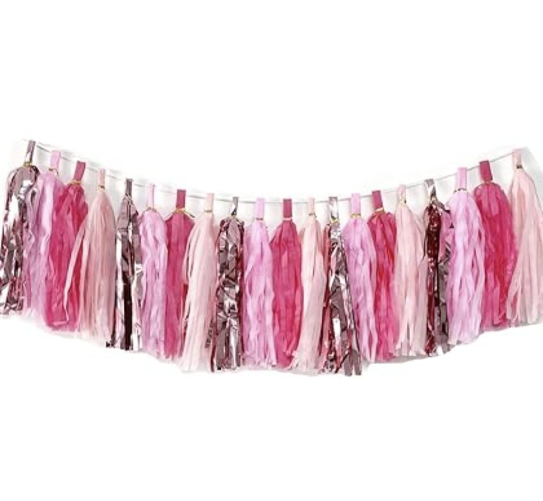 pink shades tassels - 20 tassels