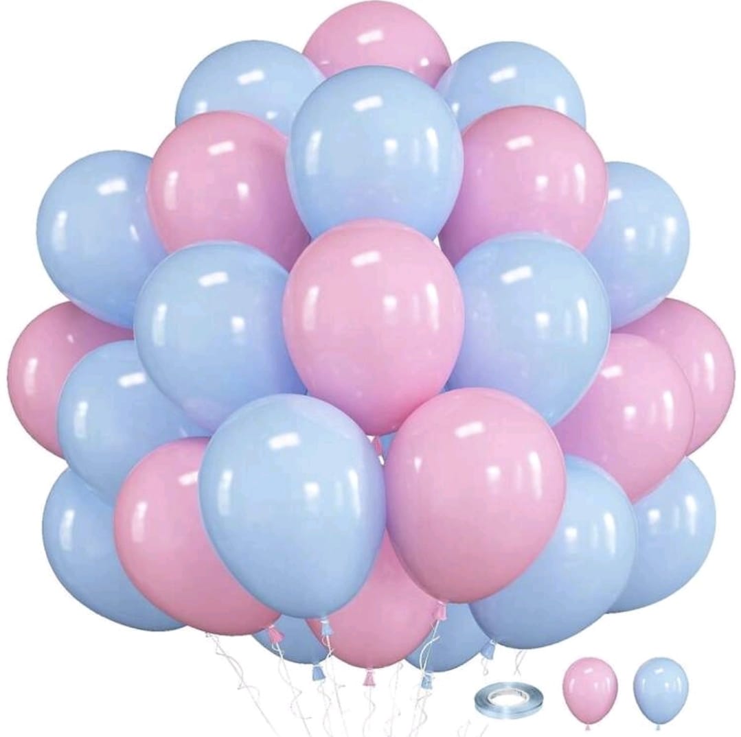 Pink and blue combo helium filled