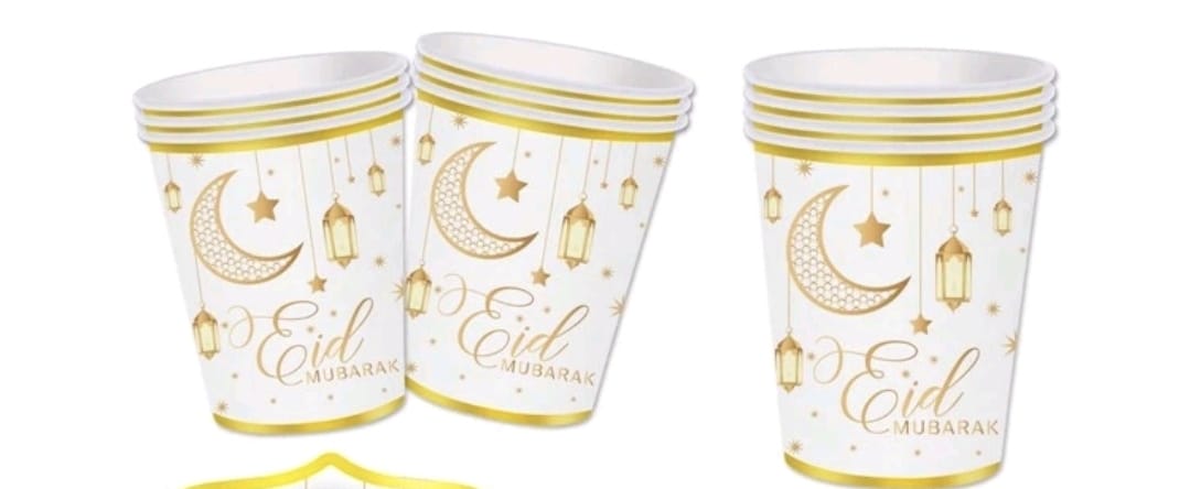 30 pcs Eid Mubarak cups