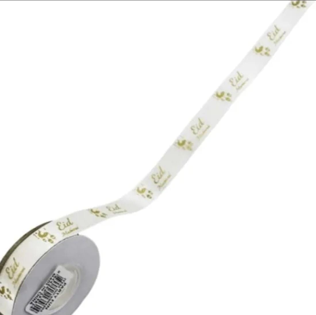 Eid Mubarak printed satin ribbon roll 3 pcs