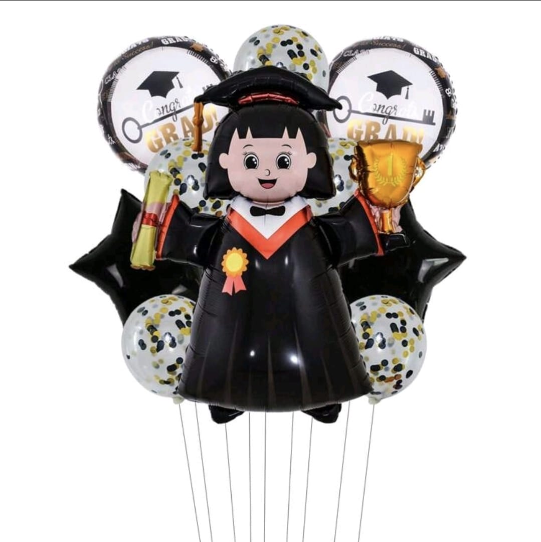 girl graduation helium bunch