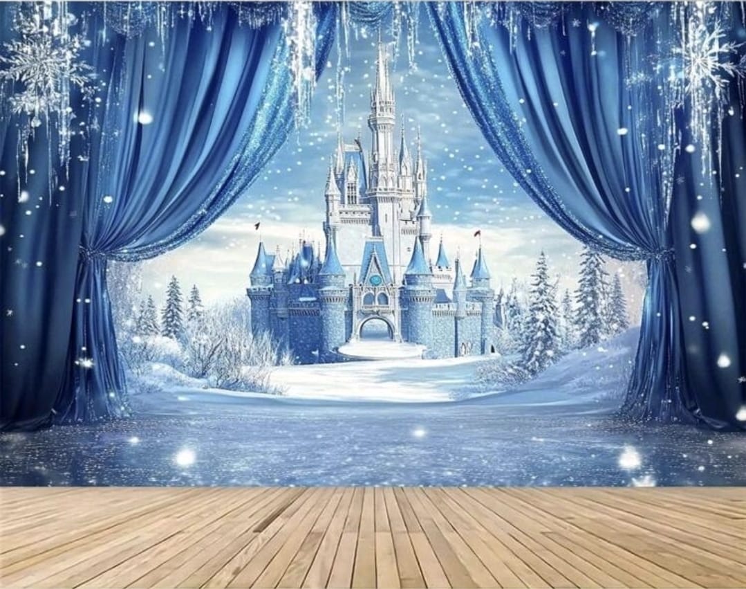 Frozen else anna blue castel princess backdrop 180x230cm