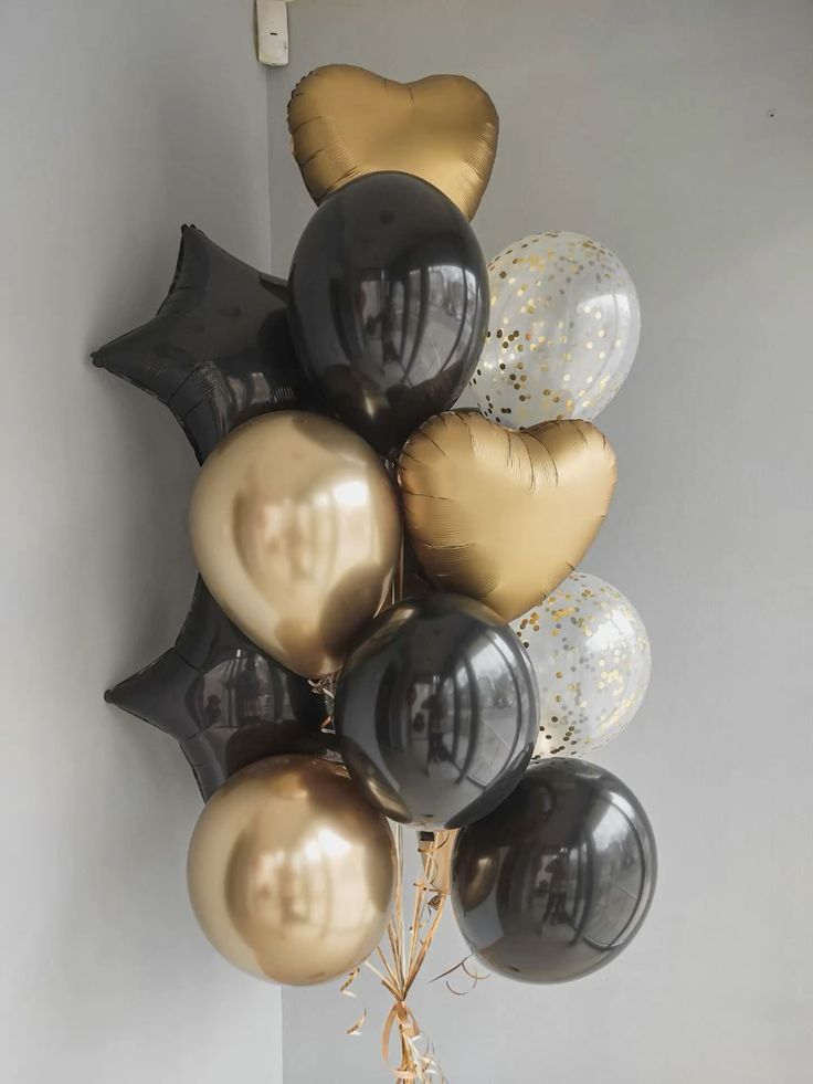 Black gold helium bunch combo