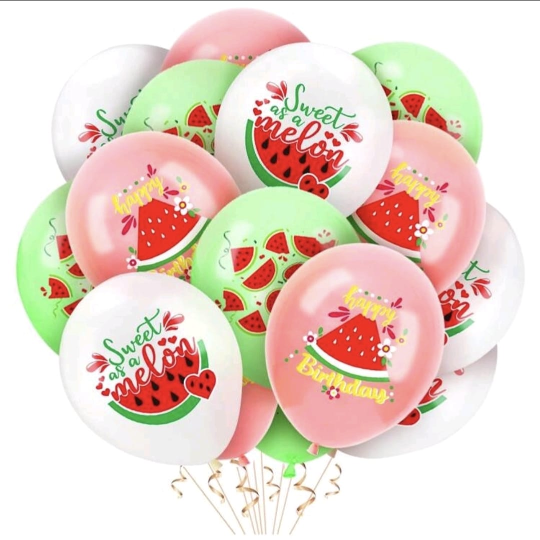 10pcs watermelon theme helium balloons